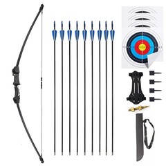 45″ Youth Bow & Arrows Set for Kids 8-12 | Recurve Archery Beginner Kit, 9 Arrow