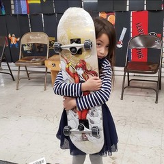 Yocaher 7.75″ Graphic Complete Skateboard – Girl Samurai Series(Blue, Red, Gold)