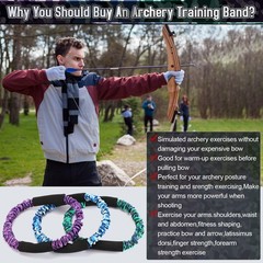 3 Pcs Archery Bow Strength Trainer 30 40 50 Lbs Arm Strength Exercise Band St…