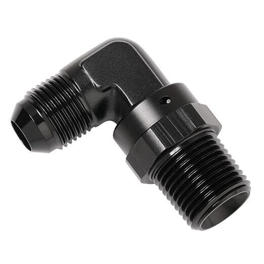 8AN Male Flare to 1/2 NPT Pipe Swivel 90 Degree 8AN to 1/2 NPT, 90 Degree
