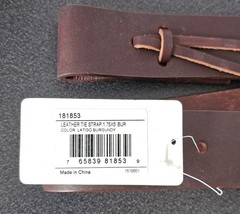 Leather Latigo Tie Strap Burgundy 5′ x 1 3/4″ – Enbei Equine