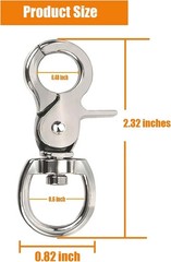 10PCS Trigger Snap Hooks 2.32» x 0.82» Heavy Duty Swivel Snap Hooks Metal C…