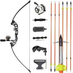 Recurve Bow Fishing Kit 40lbs Arrow Reel Straight Bowfishing Bow Archery Hunting