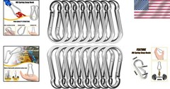 Versatile 30PCS Snap Hook Carabiner – 3-Inch Galvanized Steel for Weighty Loads