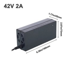 42V 2A Smart Charger DC 5.5×2.1mm Plug for 36V Electric Bicycle Li-ion Battery