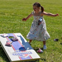 New Professional Cornhole Bags Set of 8 Regulation Patriotic Series Resin Filled