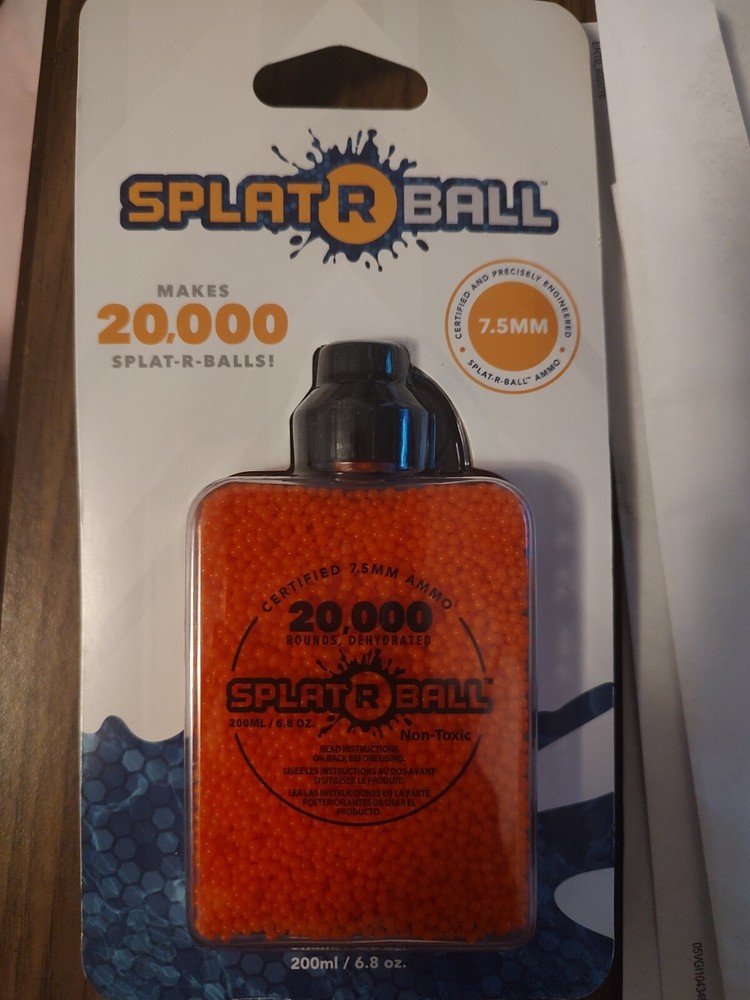 SplatRball 20,000 Rounds 7.5mm Orange Ammo Certified Splat-R-Ball