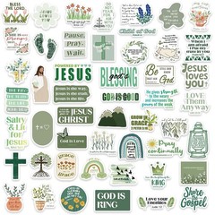 50 PCS Inspirational Christian Stickers, Waterproof Bible Verse Jesus Sticker…