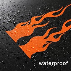 4 Pcs 7.8» Flame Reflective Sticker for Car Vinyl Racing Sports Flame Orange