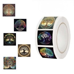 40Pcs Random Aesthetic Tree of Life Adhesive Label Stickers