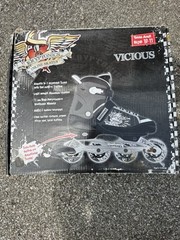 New Kryptonics Inline Skates VICIOUS Adult Size 10/11 Adjustable Unisex Teen Box