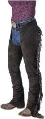Western Equitation Chaps – Genuine Suede Leather – Black,Brown,Sand- XS,S,M,L,XL