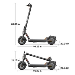 Electric Scooter Adults, 19 Miles Range,10″ Tires,Commuter, APP & Shock Absorber
