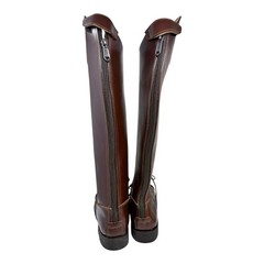 Hispar Victory Brown Leather Rear Zip Ladies Field Equestrian Riding Boot Size 7