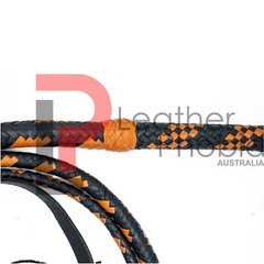 Kangaroo Double Belly Leather Bullwhip 04 to 12 Feet Long 16 Plaited Bull Whip