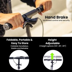 Aero Big Wheels Kick Scooter for Kids 6+, Teens & Adults | Light Up Wheels, H