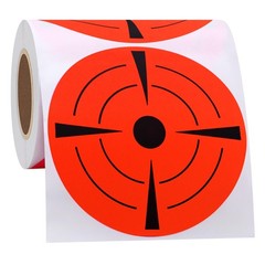 Hybsk Target Pasters 4 Inch Round Adhesive Shooting 4 inch, Fluorescent Red