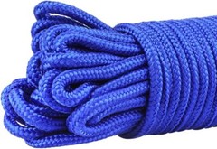 Nylon Rope, 100 Feet Blue Nylon Rope, 1/4 Inch Solid Braided Rope Thick Strong