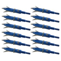 12pcs Hunting Blue Demon 100gr 2 Expandable Blade Broadheads Crossbow Arrow Tips