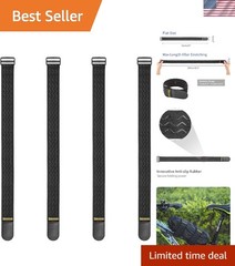 Elastic Cinch Straps 24″x2″ – 4 Pack Anti-Slip Bundling Straps for Versatile Use