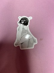 black and white lewd waifu stickers #5