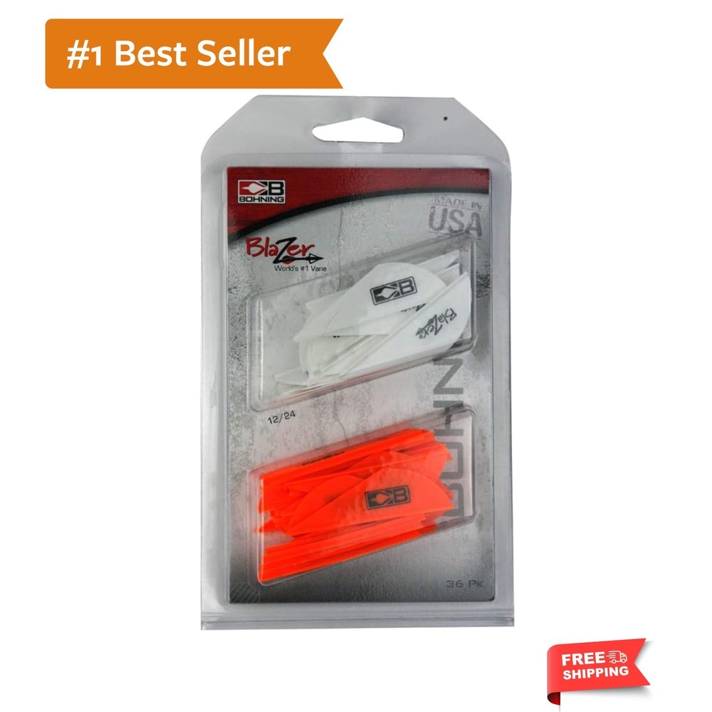 36-Pack Blazer Vanes Combo – Enhance Arrow Flight in Hunting & 3D Archery