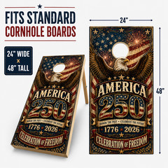 America 250 Cornhole Board Wraps Patriotic Eagle Vinyl Wraps 24×48 Set of 2