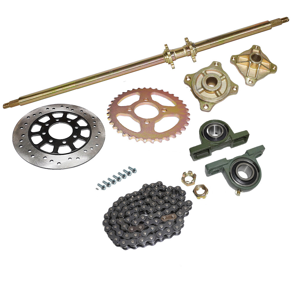44in Rear Live Axle Wheel Hub Complete Kit For Go Kart Golf Cart ATV Buggy Quad