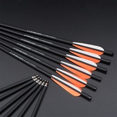 12PCS 20″ Crossbow Bolts Carbon Arrows ID7.6mm Archery Hunting Shooting Target