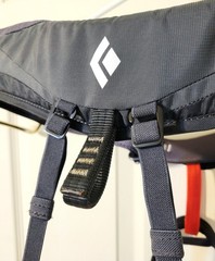 Black Diamond Momentum Climbing Harness Sz XL 36″-39″ Padded Adjustable Graphite