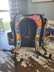 Prodigy BP-1 V3 Disc Golf Backpack – Multi-Color Graffiti Pattern