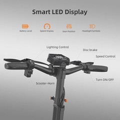 Ruitoo 1600W Electric Scooter with Seat for Adults Fast E-Scooter 20.8AH 34 MPH