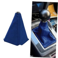 Car Shift Boot Cover, Stick Shift Cover, Suede Leather Manual Dark Blue