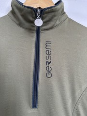 GERSEMI Elin Schooling Top Small Olive Green Short Sleeve
