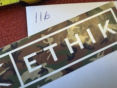 ETHIK Skateboard Glossy Promo Sticker Surfing Surf Skating CLOTHING GEAR CAMO