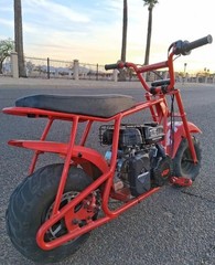 FRP GMB100 100cc Gas Mini Bike 4-Stroke Off-Road Trail Bike Red