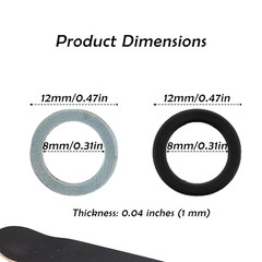 200 Pcs Skateboard Speed Washers Truck Axle Washers Rings for Speed Bearing