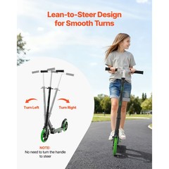 Uimoso Foldable Kick Scooter for Kids, Teens, and Adults with Adjustable Height