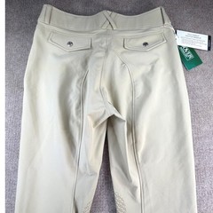 Dover Saddlery Dalton Knee Patch Breech Tan Equestrian Riding Pants 30 350392