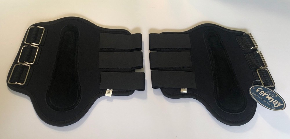 Horse Equine Padded Neoprene Black Splint Boots 2-PACK Sz M By Formay