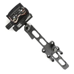 Compound Bow Sight 5 Pin 0.019″ Micro Fiber 4X 6X 8X Lens Archery Hunting RH LH