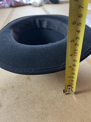 Minnetonka Felt Hat Medium Black 100% Wool Lite Felt Leather Band Made In USA
