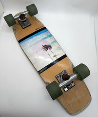 Roxy Shortboard Skateboard 26″ Dreaming Cruiser Beach Scene 59mm 83A Green Truck