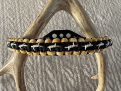 Black, Yellow And White Bow Wrist Sling