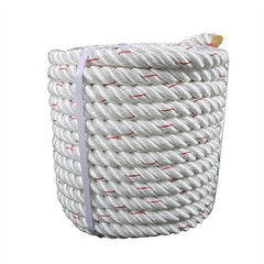 1inch × 120FT High Strength Braided Rope Breaking Strength 3400 Pounds White Red