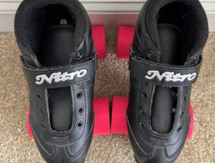 Pink Super Nitro Women’s Roller Skates Size 3 — Indoor/Outdoor Quad