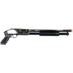 Pistol Grip Pump Action Airsoft Shot Gun Chrome Trim Shoot 300 FPS 6mm BB