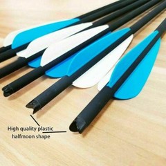 17/20 inch Archery Carbon Crossbow Bolts Half Moon Nock OD 8.8mm Arrows Hunting