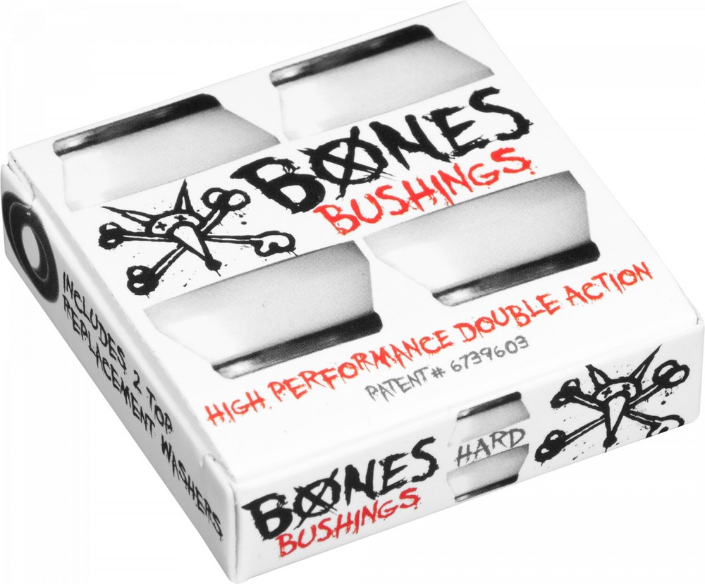 Bones Skateboard Truck Bushings Hardcore Hard 96A White – For 2 Trucks
