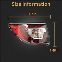 Tail Light Assembly Compatible With 2013-2017 Chevy Traverse Left Driver Side…